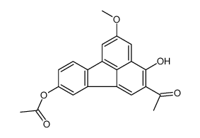 (5-acetyl-4-hydroxy-2-methoxyfluoranthen-8-yl) acetate结构式