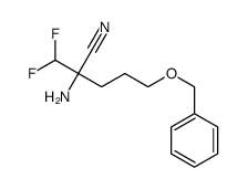 2-amino-2-(difluoromethyl)-5-phenylmethoxypentanenitrile Structure