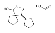 acetic acid,4-cyclopentylidene-2,3-dithiaspiro[4.4]nonan-1-ol结构式