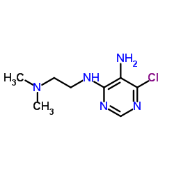 6-chloro-N4-[2-(dimethylamino)ethyl]pyrimidine-4,5-diamine结构式