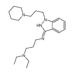 N',N'-diethyl-N-[1-(3-piperidin-1-ylpropyl)indazol-3-yl]propane-1,3-diamine结构式
