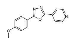 2-(4-methoxyphenyl)-5-pyridin-4-yl-1,3,4-oxadiazole Structure