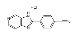 4-(3H-Imidazo[4,5-c]pyridin-2-yl)-benzonitrile; hydrochloride结构式