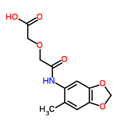 {2-[(6-Methyl-1,3-benzodioxol-5-yl)amino]-2-oxoethoxy}acetic acid结构式