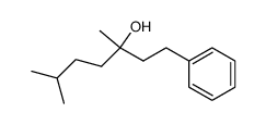 3,6-Dimethyl-1-phenyl-heptan-3-ol结构式