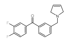 3,4-DIFLUORO-3'-(3-PYRROLINOMETHYL) BENZOPHENONE structure