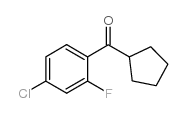 4-CHLORO-2-FLUOROPHENYL CYCLOPENTYL KETONE结构式