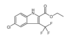 1H-Indole-2-carboxylic acid, 5-chloro-3-(trifluoromethyl)-, ethyl ester Structure