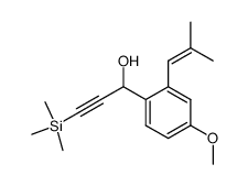 1-(4-methoxy-2-(2-methylprop-1-en-1-yl)phenyl)-3-(trimethylsilyl)prop-2-yn-1-ol Structure