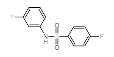 Benzenesulfonamide,4-fluoro-N-(3-fluorophenyl)- Structure