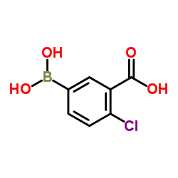 3-羧基-4-氯苯硼酸结构式