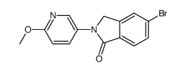 5-bromo-2-(6-methoxypyridin-3-yl)-3H-isoindol-1-one结构式