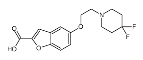5-[2-(4,4-difluoropiperidin-1-yl)ethoxy]-1-benzofuran-2-carboxylic acid Structure