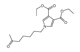 diethyl 1-(6-oxoheptyl)pyrrole-3,4-dicarboxylate结构式