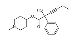 (1-methylpiperidin-4-yl) 2-hydroxy-2-phenylhex-3-ynoate结构式