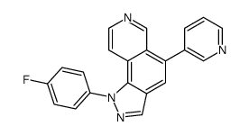 1-(4-Fluorophenyl)-5-(3-pyridinyl)-1H-pyrazolo[3,4-f]isoquinoline结构式