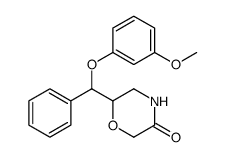 6-((3-Methoxyphenoxy)(phenyl)Methyl)Morpholin-3-one结构式