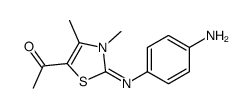 1-[2-(4-aminophenyl)imino-3,4-dimethyl-1,3-thiazol-5-yl]ethanone结构式