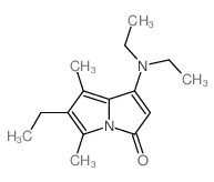1-diethylamino-6-ethyl-5,7-dimethyl-pyrrolizin-3-one结构式