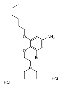 3-bromo-4-[2-(diethylamino)ethoxy]-5-hexoxyaniline,dihydrochloride Structure