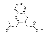 methyl 2-[N-(1,3-dioxobutyl)-N-(phenylmethyl)amino]acetate结构式
