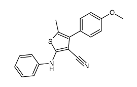 4-(4-Methoxy-phenyl)-5-methyl-2-phenylamino-thiophene-3-carbonitrile结构式