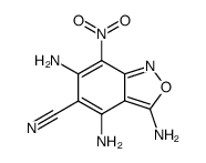 3,4,6-Triamino-7-nitro-2,1-benzisoxazol-5-carbonitril结构式