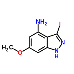 3-Iodo-6-methoxy-1H-indazol-4-amine structure