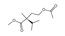 (R)-2-(2-acetoxy-ethyl)-2,3-dimethyl-butyric acid methyl ester Structure