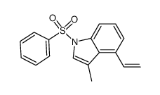 3-methyl-1-(phenylsulfonyl)-4-vinyl-1H-indole结构式