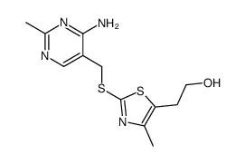 2-[2-(4-amino-2-methyl-pyrimidin-5-ylmethylsulfanyl)-4-methyl-thiazol-5-yl]-ethanol结构式