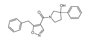 1-[(5-benzylisoxazol-4-yl)carbonyl]-3-phenylpyrrolidin-3-ol Structure