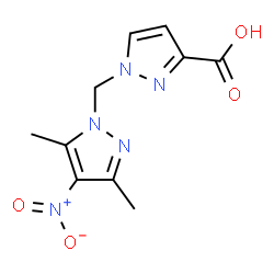 1-[(3,5-Dimethyl-4-nitro-1H-pyrazol-1-yl)methyl]-1H-pyrazole-3-carboxylic acid Structure