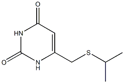 2,4(1H,3H)-Pyrimidinedione, 6-[[(1-methylethyl)thio]methyl]-结构式