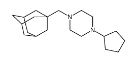 1-(1-adamantylmethyl)-4-cyclopentylpiperazine结构式