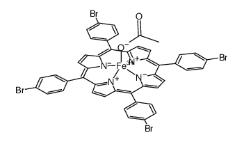 CH3CO2Fe(tetraphenylphorphyrin(p-Br)4) Structure