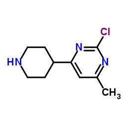 2-Chloro-4-methyl-6-piperidin-4-yl-pyrimidine结构式