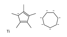 Titanium, eta7-cycloheptatrienyl-eta5-1,2,3,4,5-pentamethylcyclopentad ienyl- structure