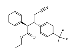 erythro-4-cyano-3-(4-trifluoromethylphenyl)-2-phenylbutanoate d'ethyle Structure