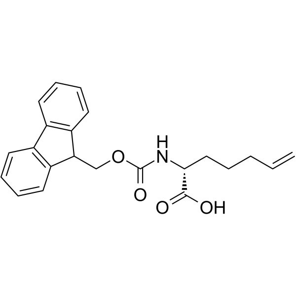 (2R)-2-[[(9H-芴-9-基甲氧基)羰基]氨基]-6-庚烯酸结构式