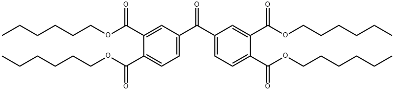 [4-(3,4-Bis-hexyloxycarbonyl-benzoyl)]-benzene-1,2-dicarboxylic acid,di(n-hexyl) ester结构式