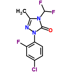 1-(4-Cl-2-fluorophenyl)-4-difluoromethyl-4,5-dihydro-3-methyl-1H-1,2,4-triazol-5-(1H)one Structure