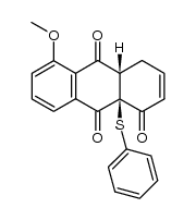 (4aR*,9aR*)-5-methoxy-1-oxo-9a-(phenylthio)-1,4,4a,9a-tetrahydro-9,10-anthraquinone Structure