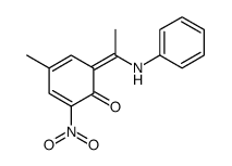 6-(1-anilinoethylidene)-4-methyl-2-nitrocyclohexa-2,4-dien-1-one结构式