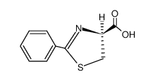 (4S)-2-Phenyl-4,5-dihydro-thiazole-4-carboxylic acid结构式