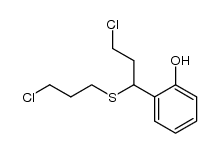 2-(3-chloro-1-((3-chloropropyl)thio)propyl)phenol结构式