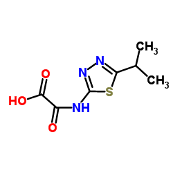 [(5-Isopropyl-1,3,4-thiadiazol-2-yl)amino](oxo)acetic acid结构式