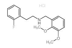 N-[(2,3-dimethoxyphenyl)methyl]-2-(2-fluorophenyl)ethanamine,hydrochloride结构式