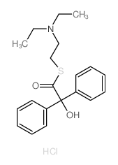 Benzeneethanethioic acid, a-hydroxy-a-phenyl-, S-[2-(diethylamino)ethyl]ester, hydrochloride (9CI) picture