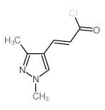 (2E)-3-(1,3-Dimethyl-1H-pyrazol-4-yl)-acryloyl chloride结构式